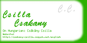 csilla csakany business card